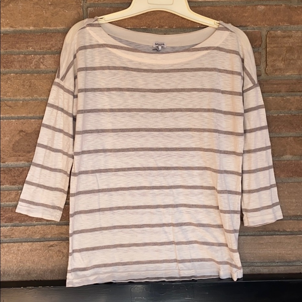 Splendid Striped Boat Neck Top